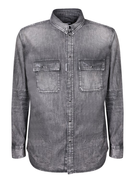 Dsquared2 Cotton Shirt In Grey