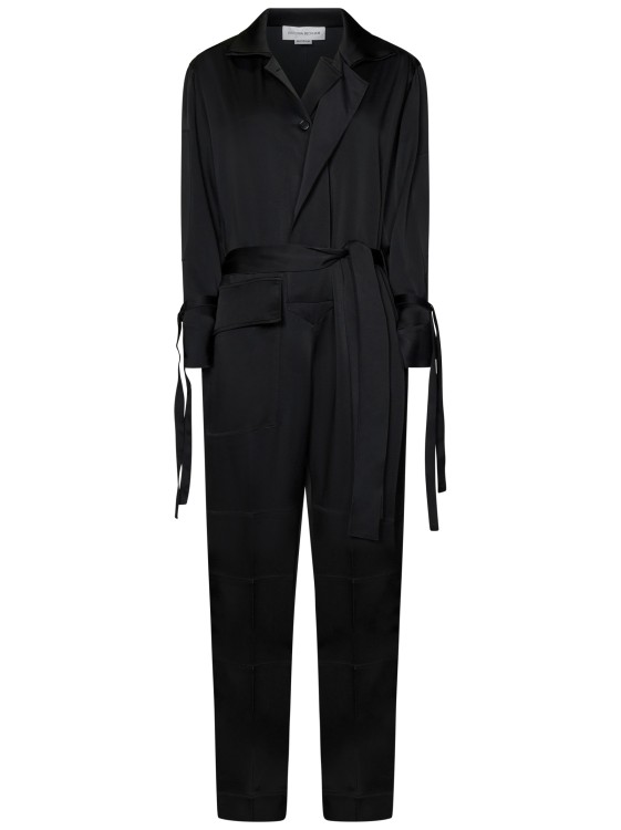 Shop Victoria Beckham Long-sleeved Black Jumpsuit