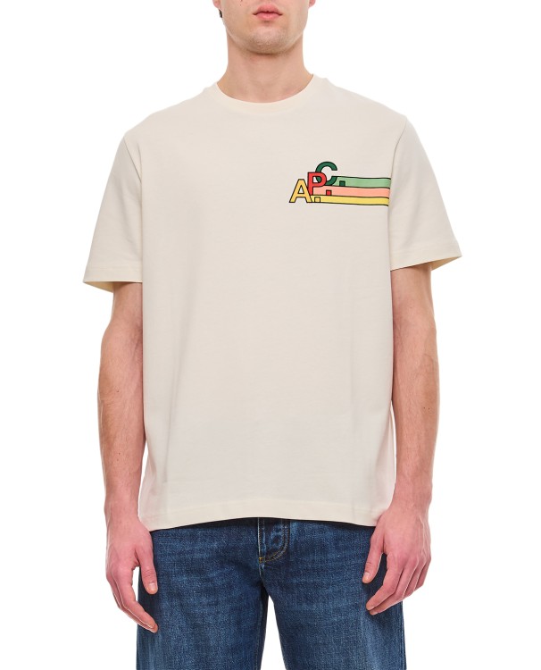 Shop Apc Isaac Cotton T-shirt In White