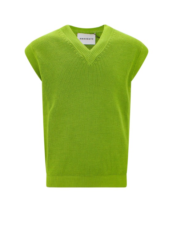 Shop Amaranto Green Cotton Vest
