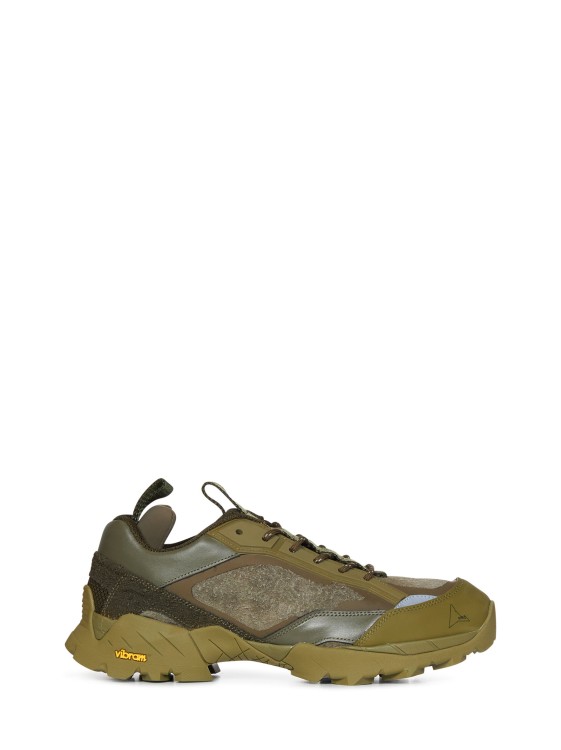 ROA OLIVE GREEN LACE-UP SNEAKERS
