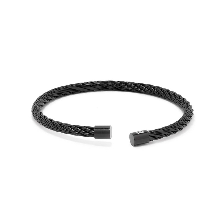 Roderer Aurelio Bracelet - Stainless Steel Cable Black
