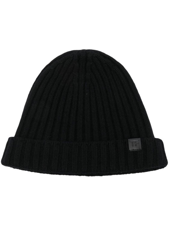 Tom Ford Ribbed-knit Beanie Hat In Black