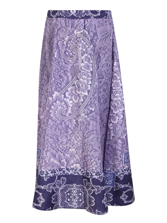 Shop Pierre-louis Mascia Midi Bresson Purple Skirt
