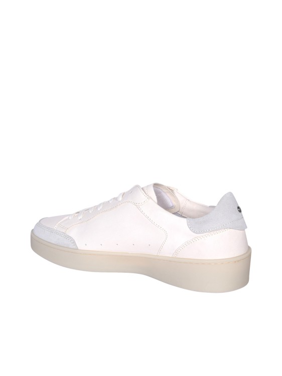 Shop Canali White Leather Sneakers
