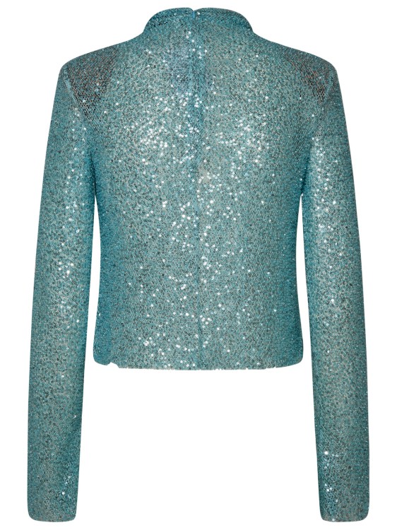Shop Marc Jacobs (the) Aquamarine Polyamide Top In Blue