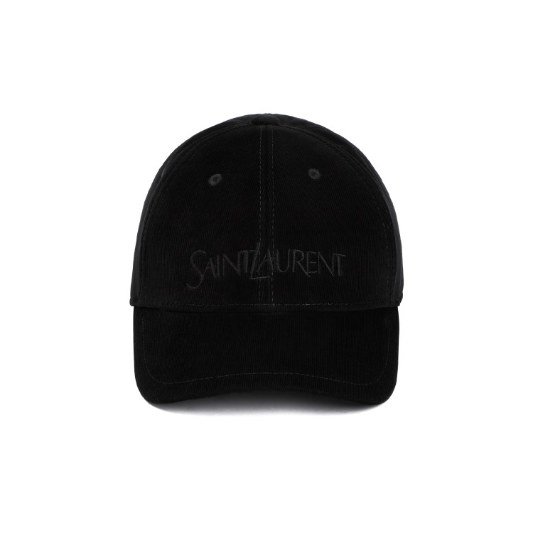Shop Saint Laurent Baseball Black Cotton Cap