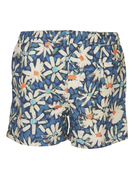 Shop Paul Smith Multicolor Floral Patterned Swimsuit In Grey