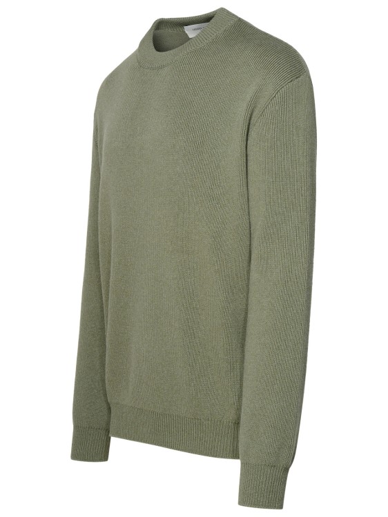 Shop Golden Goose Green Cotton Blend Sweater In Neutrals