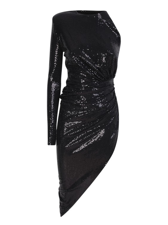 Shop Alexandre Vauthier Glistening Black-hued Dress