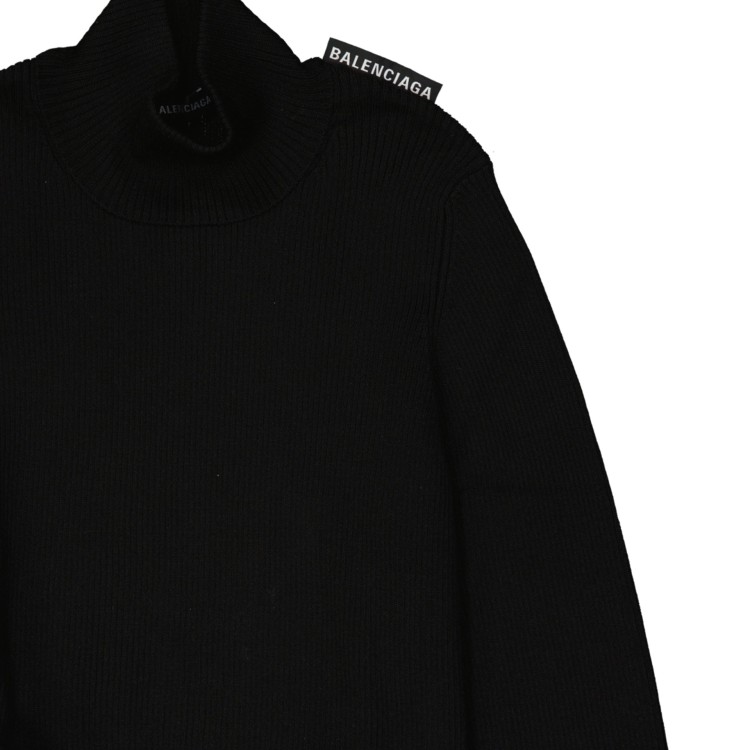 Shop Balenciaga Silk Sweater In Black
