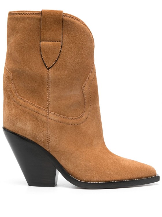 ISABEL MARANT BROWN SUEDE LEYANE ANKLE BOOTS