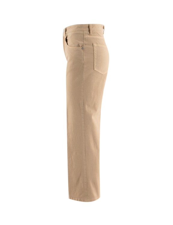 Shop Fedeli Beige Straight Cut Trousers In Brown