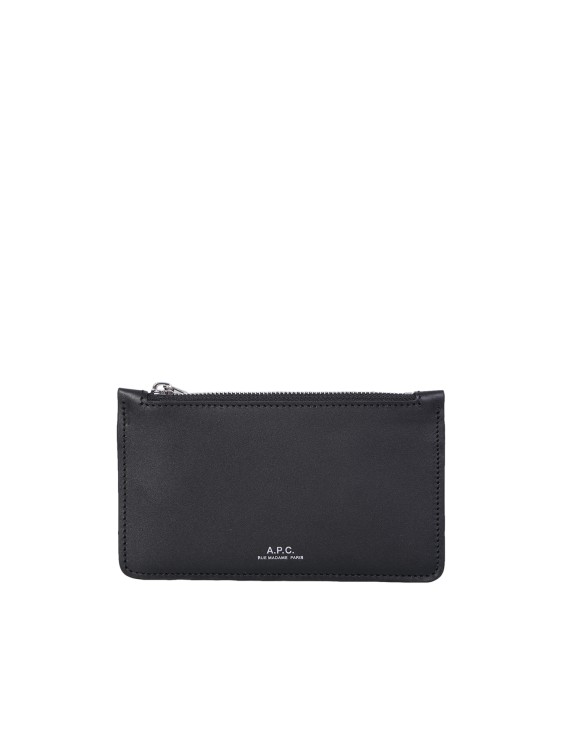 Shop Apc Walter Leather Card Case In Black