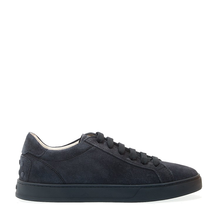 Shop Tod's Sneakers In Blue Suede With Cassette Bottom