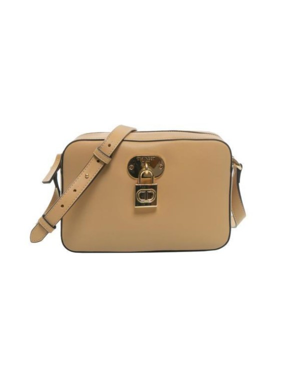 Twinset Beige Eco-leather Shoulder Bag In Neutrals