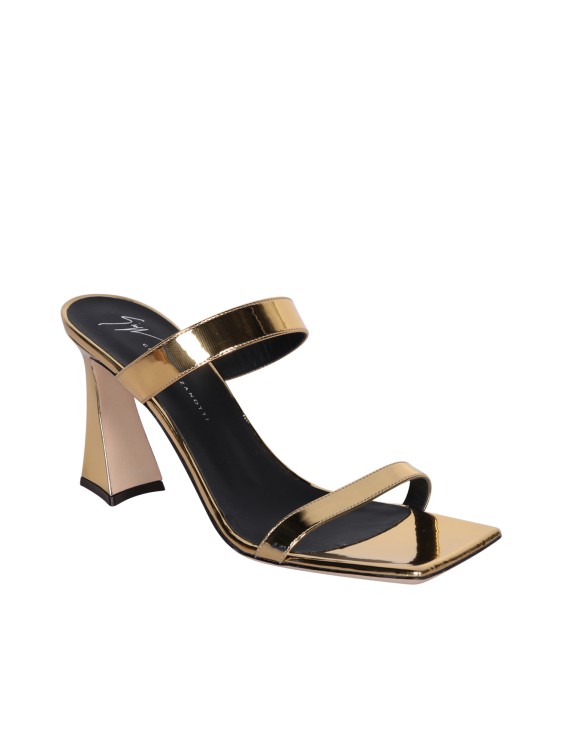 Shop Giuseppe Zanotti Leather Sandals In Gold