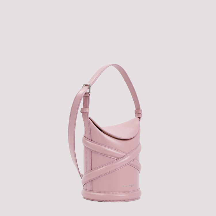 Shop Alexander Mcqueen Antic Pink The Curve Small Bag