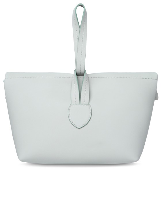 Shop Maison Margiela Green Anise Leather Clutch In White