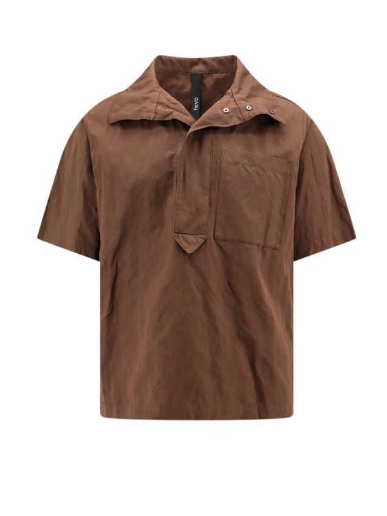 Shop Hevo Cotton And Metal Shirt In Brown
