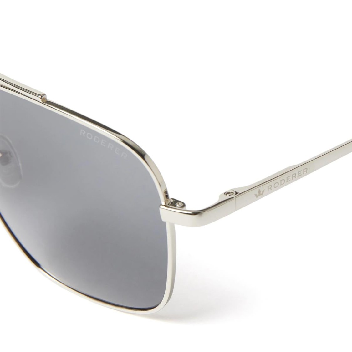 Roderer Harry Aviator Polarized Sunglasses - Silver/grey In Silver