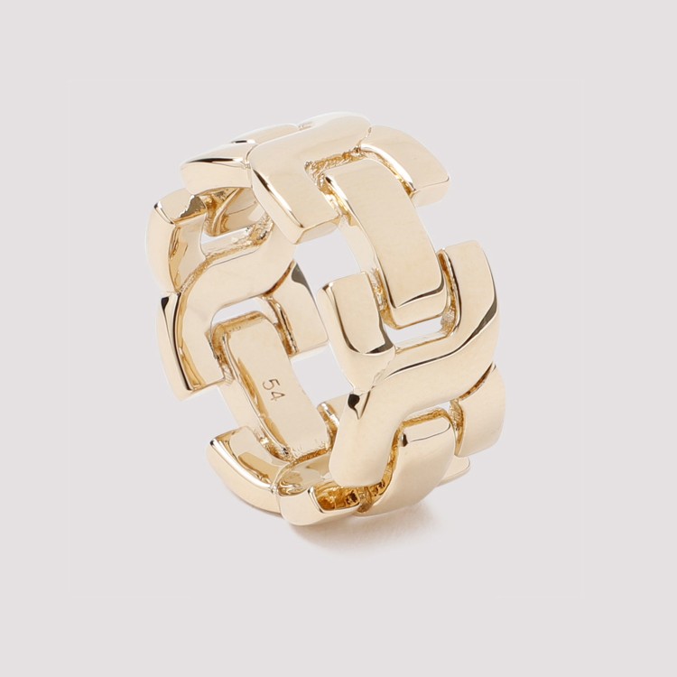 Shop Chloé Marcie Bright Gold Brass Ring In Not Applicable