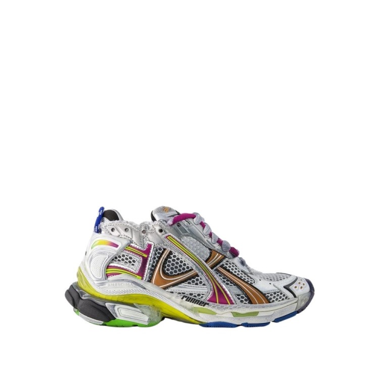 Shop Balenciaga Runner Sneakers - Mesh - Multicolor