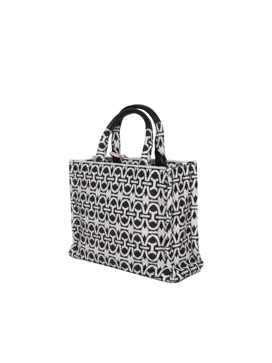 Shop Coccinelle Jacquard Fabric Tote Bag In Black