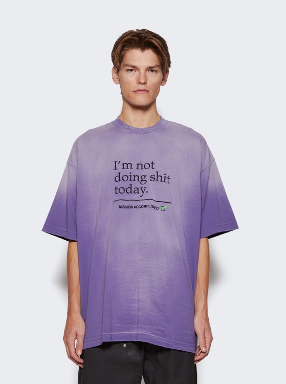 Purple 'I'm Not Doing Shit Today' T-Shirt