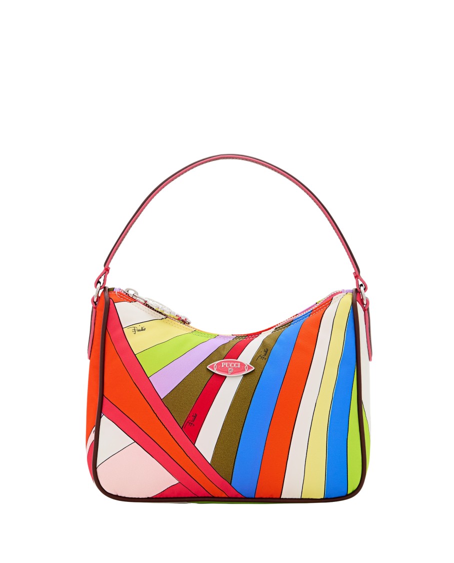 Pucci Nylon Shoulder Bag In Multicolor