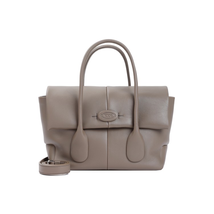 Shop Tod's Grey Calf Leather Handbag