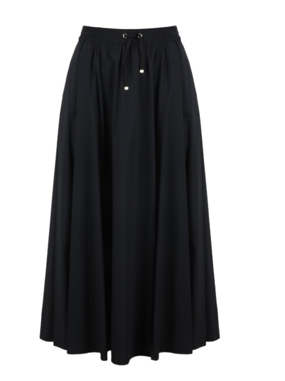 Shop Herno Stretch Nylon Long Skirt In Black