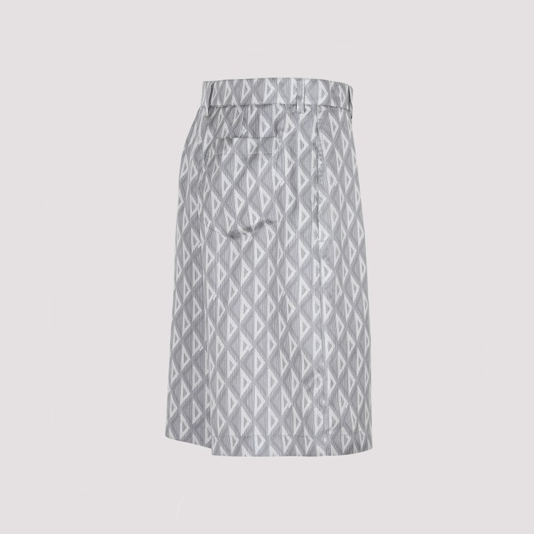 Shop Dior Grey Silk Pants In White