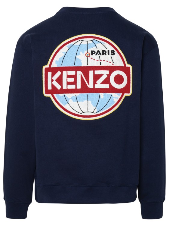 Shop Kenzo Blue Cotton Sweatshirt In Black