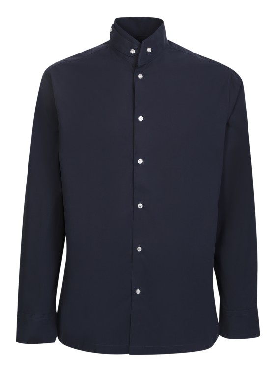 Shop Officine Generale Blue Romain Shirt