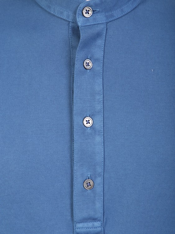 Shop Dell'oglio Korean Collar Avio Blue Shirt