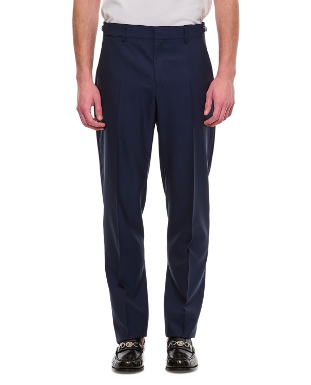 VERSACE FORMAL PANT WOOL CANVAS FABRIC