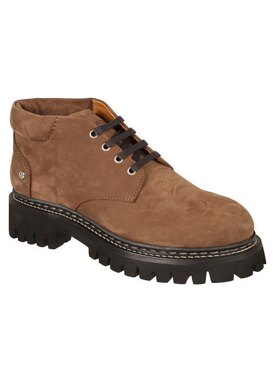 Shop Dsquared2 Lace-up Suede Ankle Boots In Brown