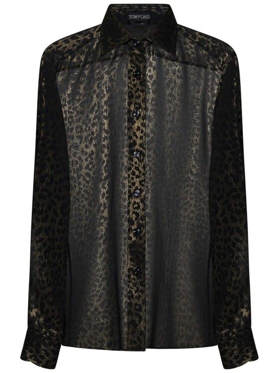 Shop Tom Ford All-over Leopard Print Shirt In Black