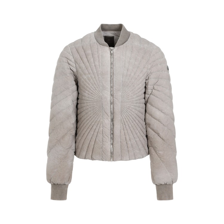 Moncler X Rick Owens Taupe Radiance Flight Jacket In Gray