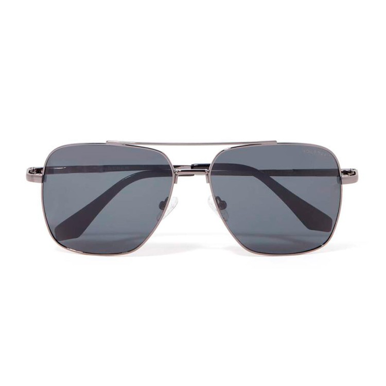Roderer Harry Aviator Polarized Sunglasses - Gunmetal / Black In Grey