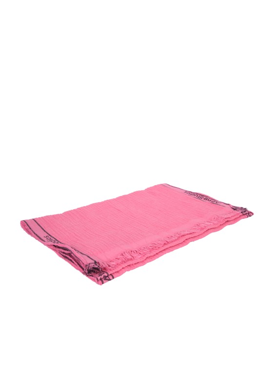 Shop Acne Studios Cotton And Linen Scarf In Pink