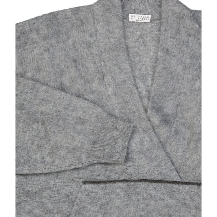 Shop Brunello Cucinelli Mohair Wool Pullover In Grey
