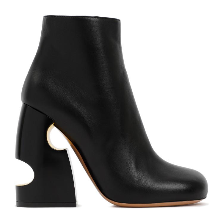 Off-white 110 Meteor Block Ankle Boots In Nappa Leather In Black