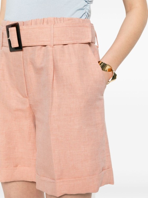 Shop Lorena Antoniazzi Pink Belted Shorts