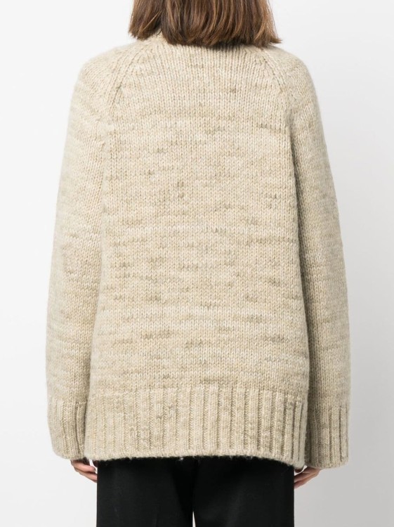 Shop Maison Margiela Chunky-knit Oversize Cardigan In Neutrals