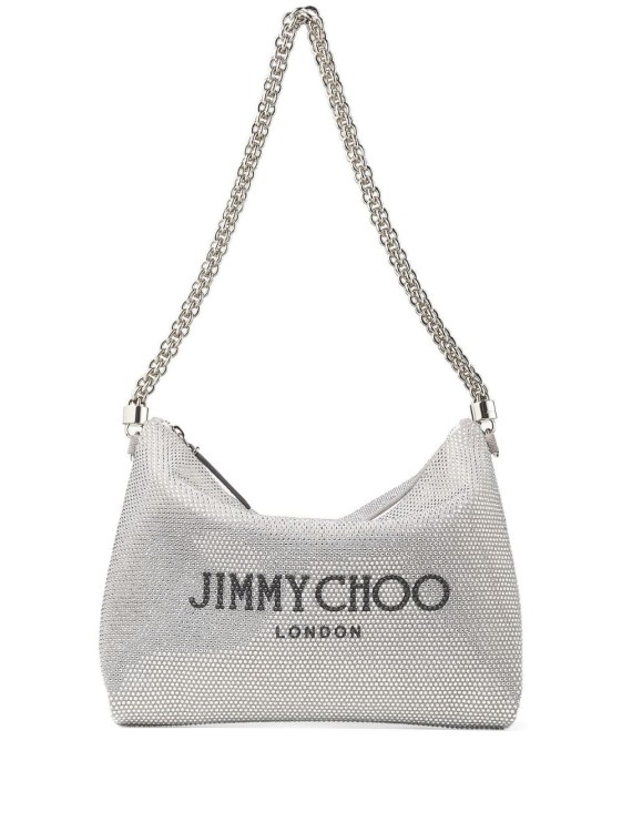 Jimmy Choo Callie Crystal-embellished Shoulder Bag In White