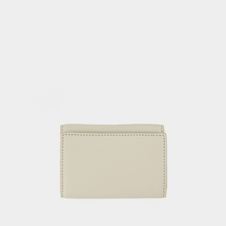 Shop Marc Jacobs The Trifold Wallet - Leather - White In Grey