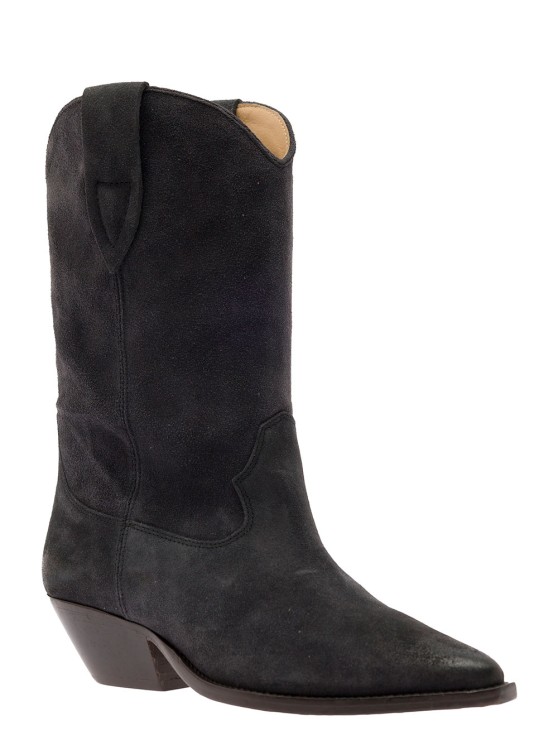 Shop Isabel Marant Duerto' Black Western Style Boots In Suede