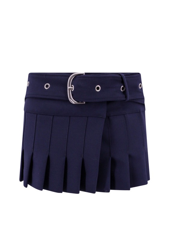 Shop Off-white Mini Skirt With Belt And Metal Buckle In Black